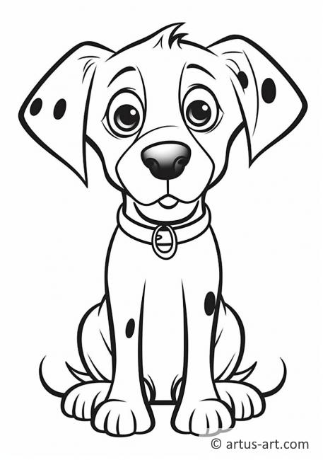 Dalmatian dog Coloring Page For Kids